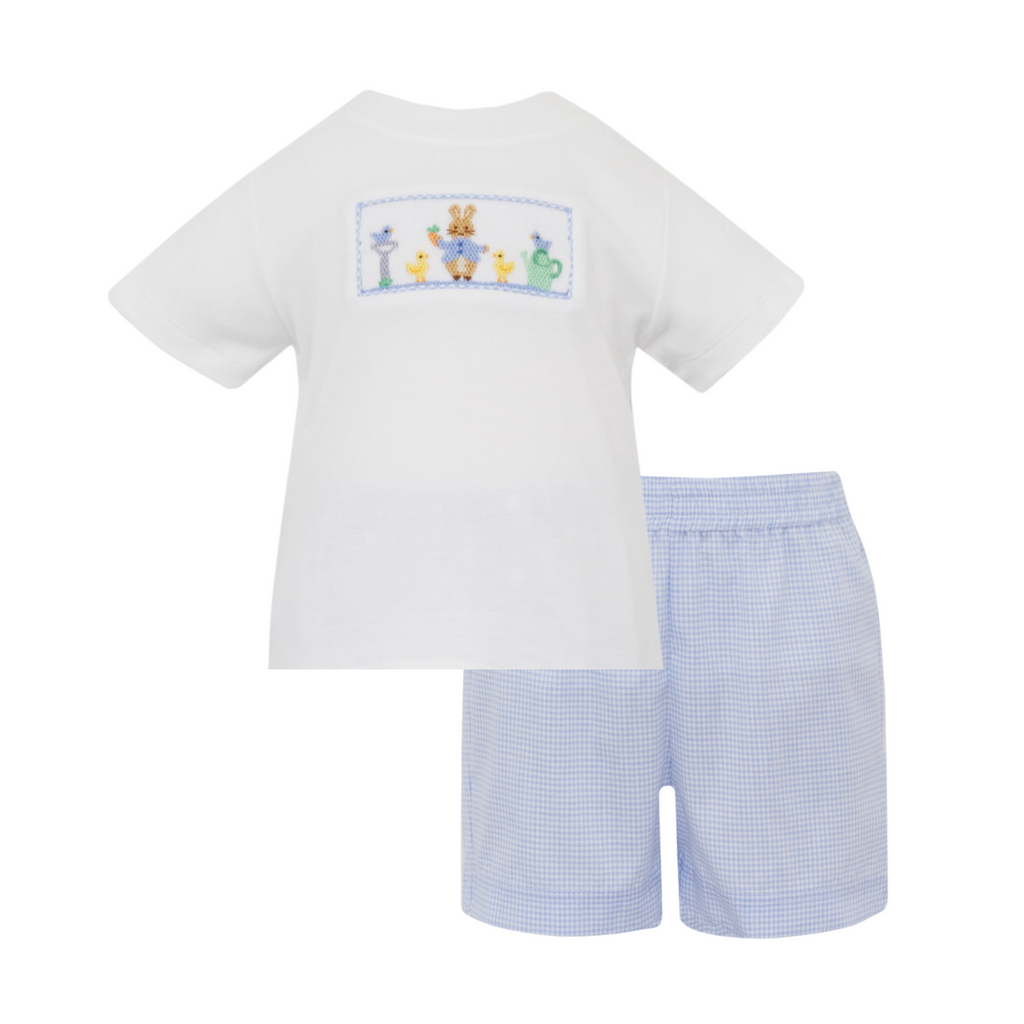 Hand Smocked Peter Rabbit Short Set