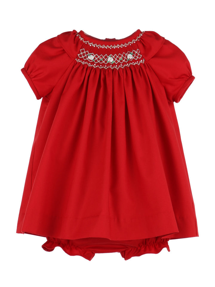 Red Smocked Holiday Bishop (toddler sized)