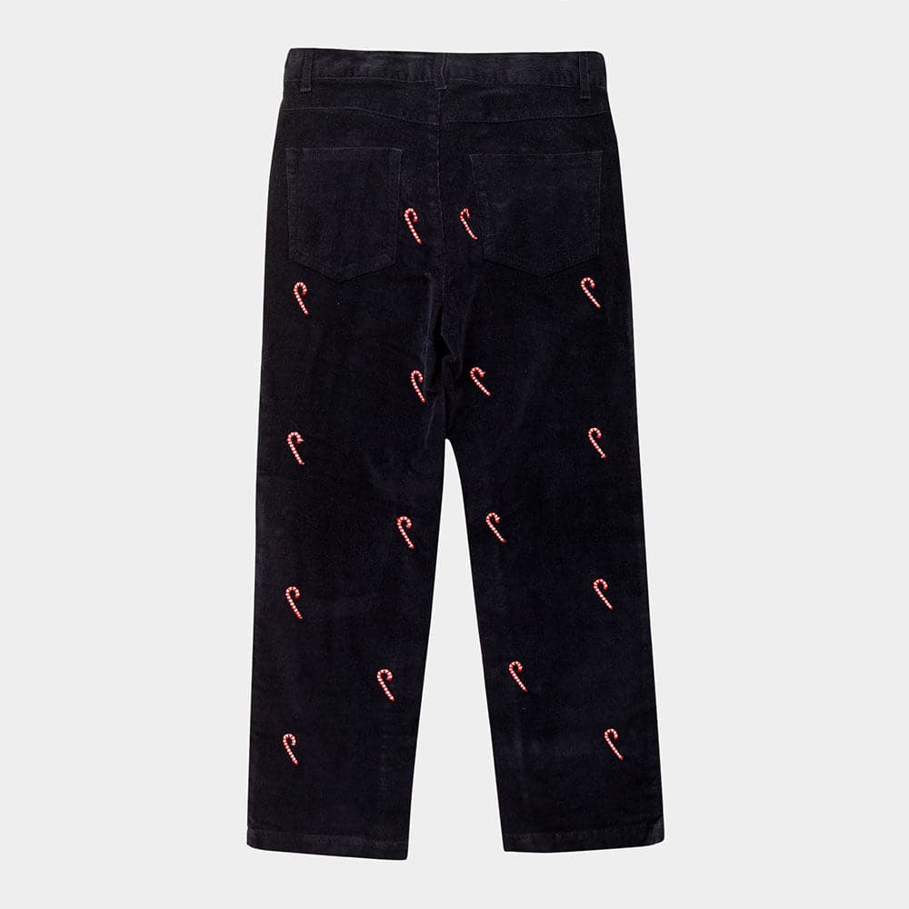 Candy Cane Embroidered Cord Pant