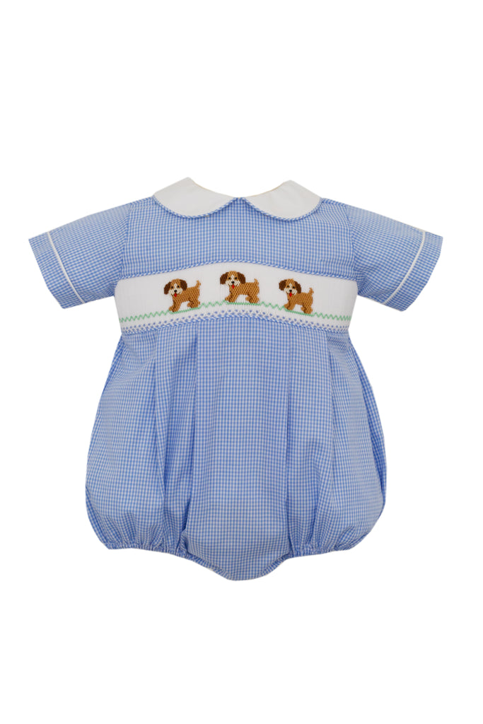 Hand Smocked Puppies Bubble