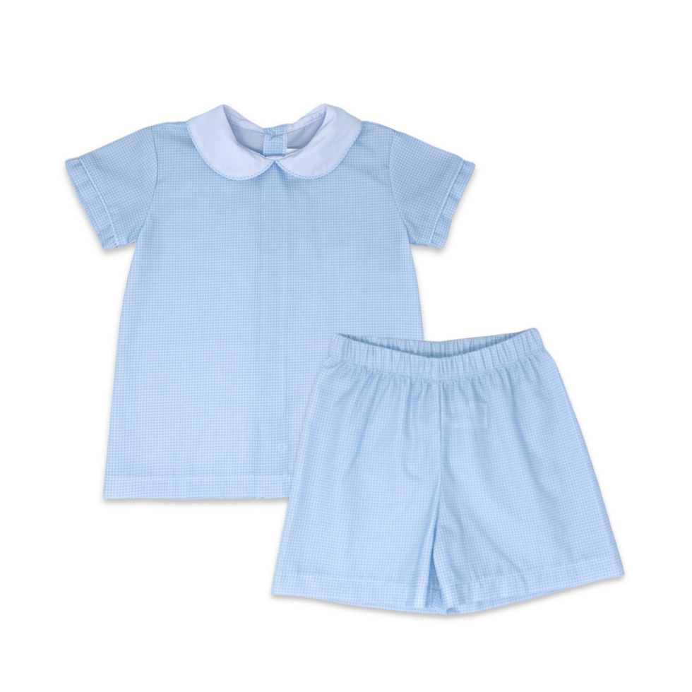 Blue Short Set (mini gingham)