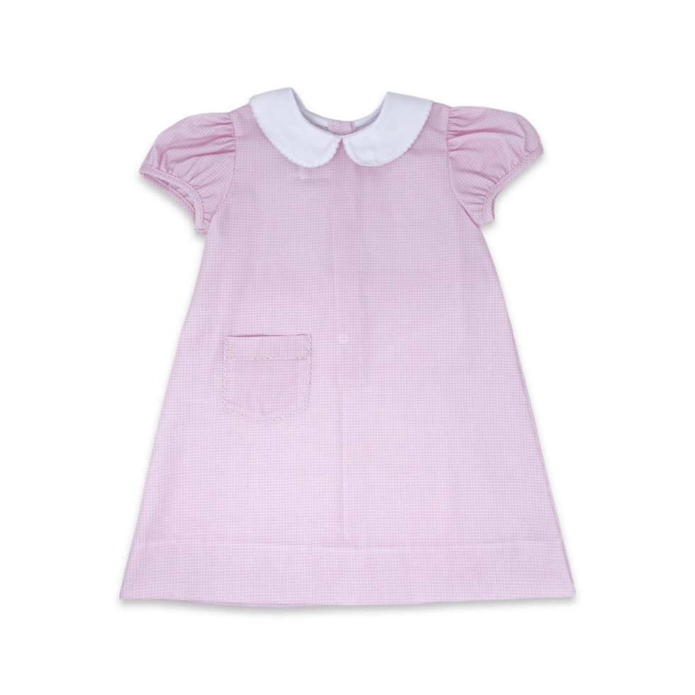 1956 Pocket Dress (pink mini gingham)
