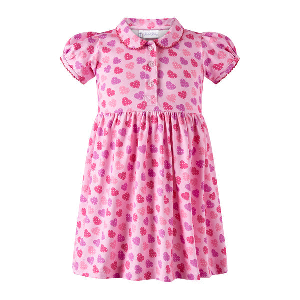 Scattered Hearts Jersey Knit Dress 2