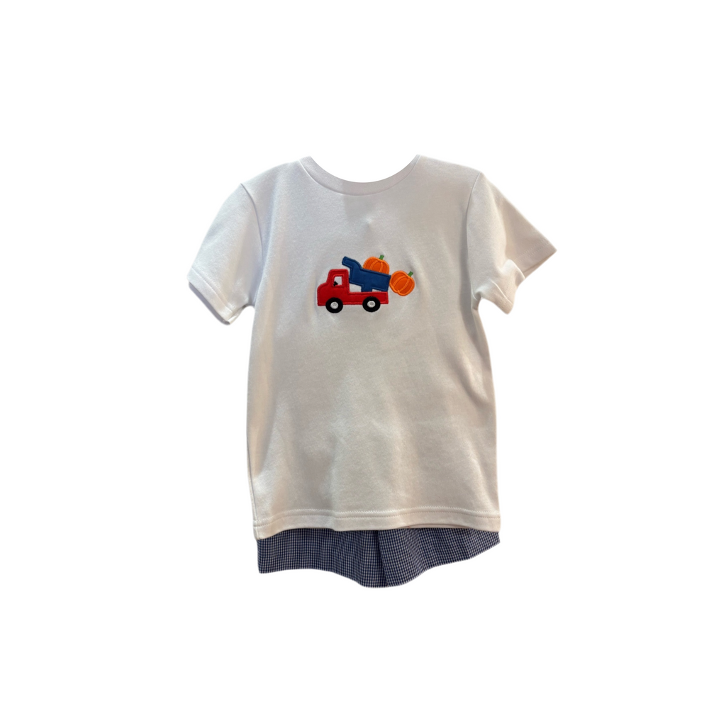 Pumpkin & Tractor Short Set