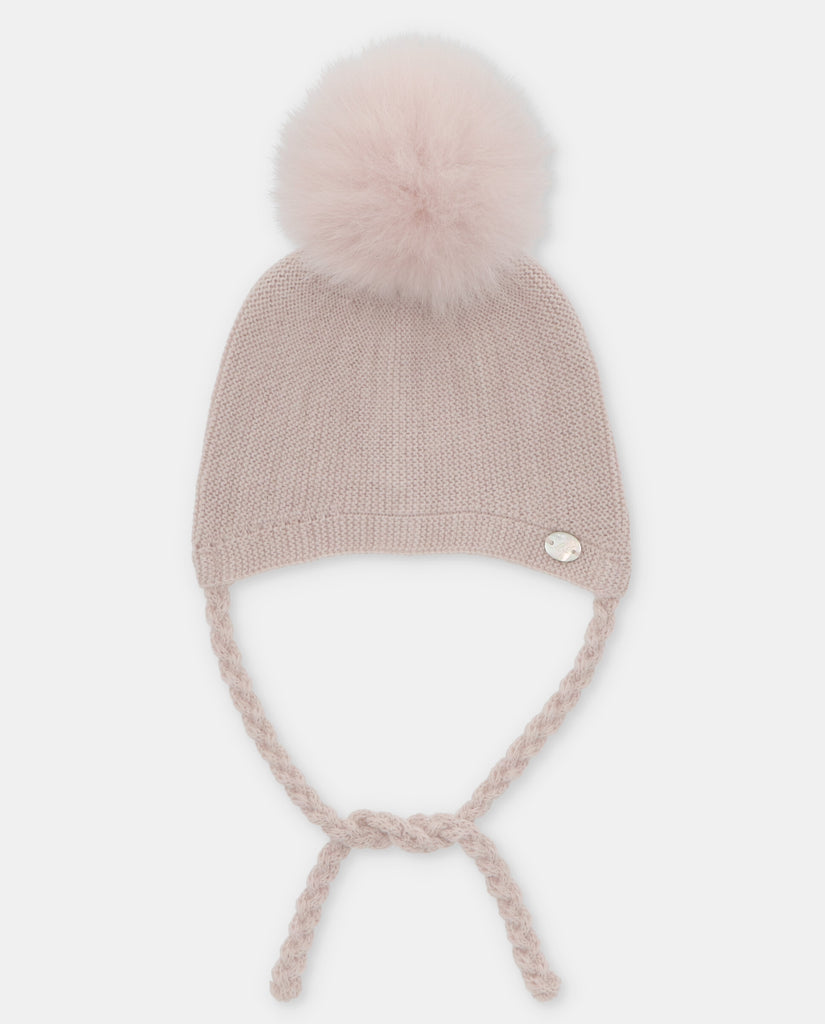 Light Pink Fur PomPom Hat