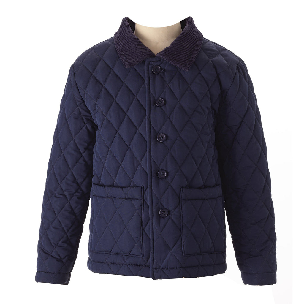 Quilted Barn Jacket w/ Cord Collar