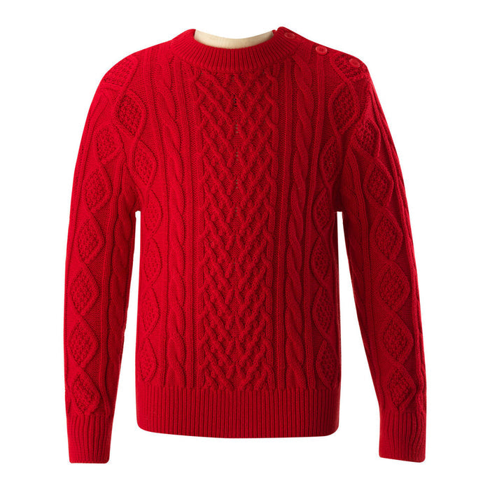 Red Cable Knit Sweater