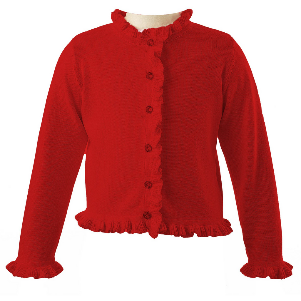Red Frilly Cardigan