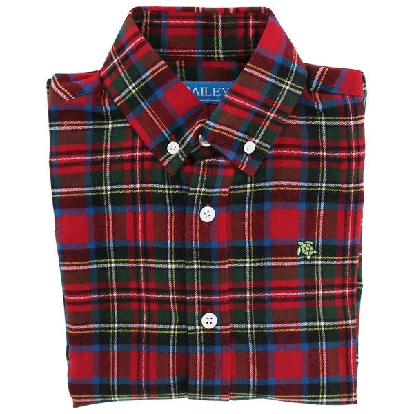 Wales Plaid Long Sleeve Button Down