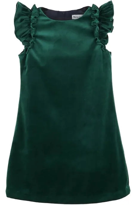 Luxe Velvet Holly Green Party Dress