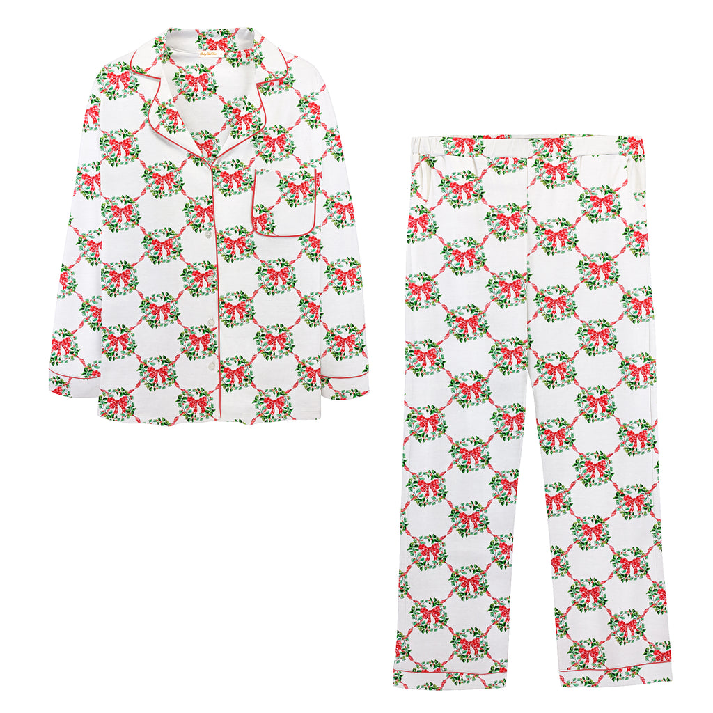 Softest Pima Women’s Christmas Wreath PJ