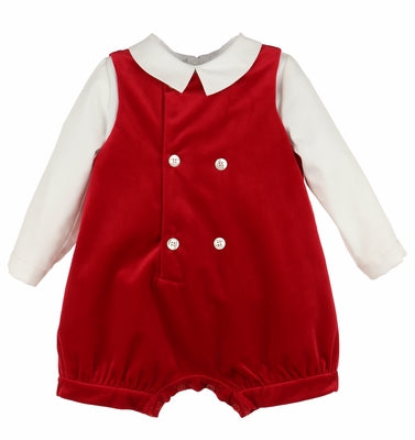 Luli & Me Toddler boy red Holiday newest romper set Sz 4T