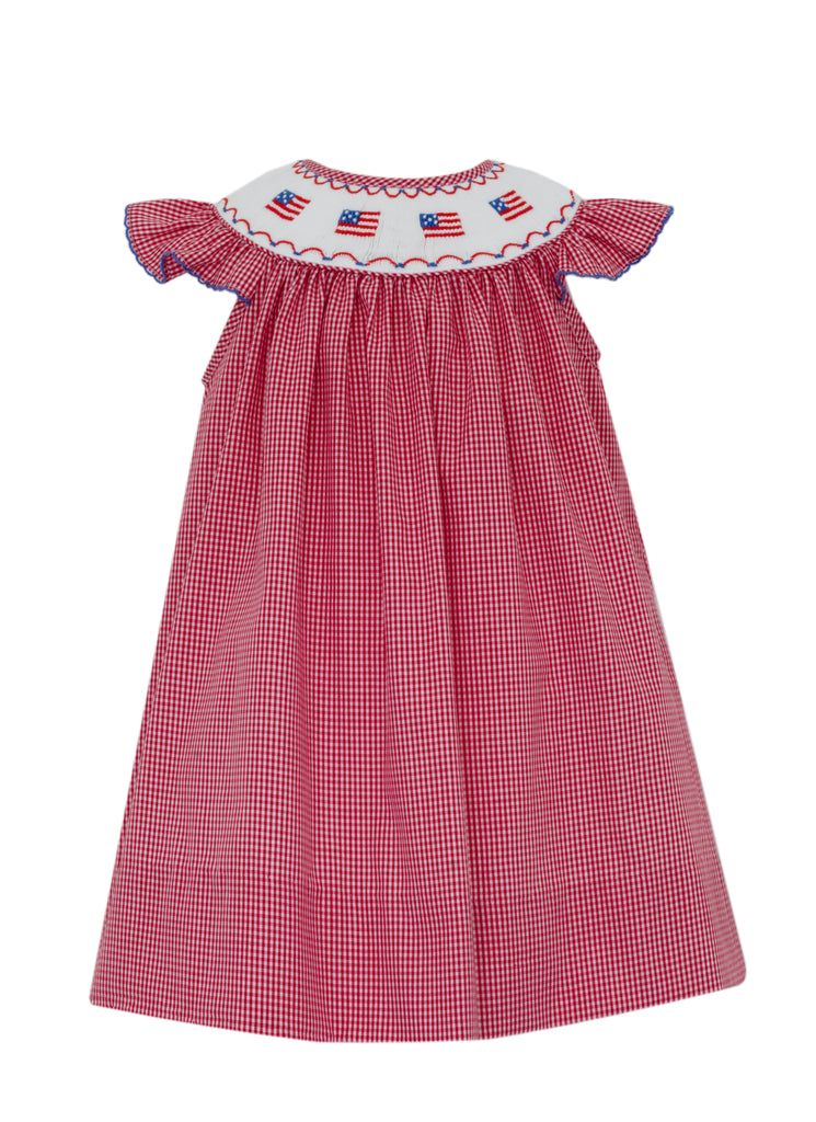 open lace back dress Miranda Baby Girls Blue & Pink Dress main image 1