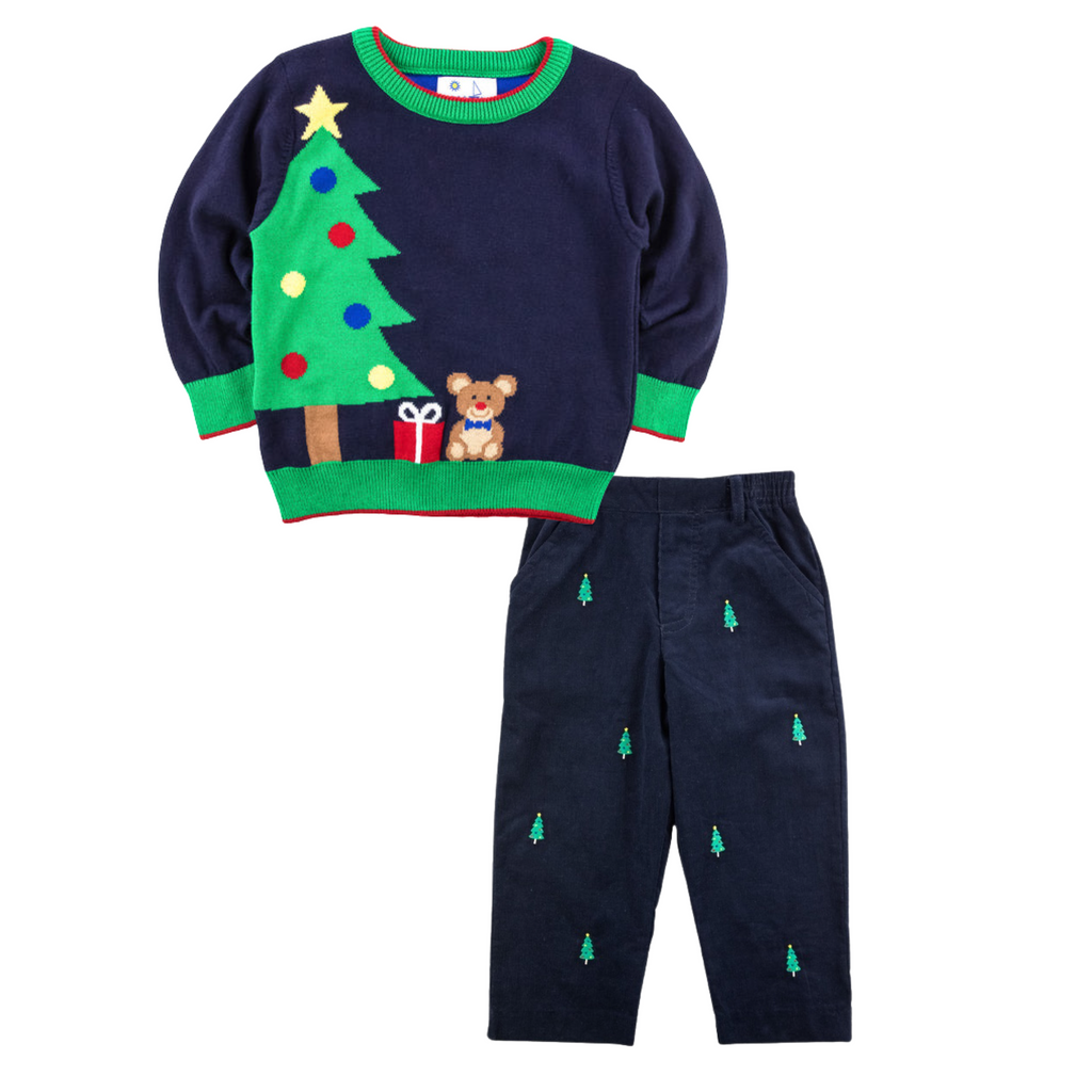 Christmas Sweater & Cord Pant Set