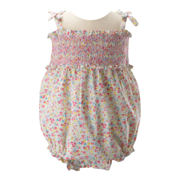 Smocked Floral Bubble