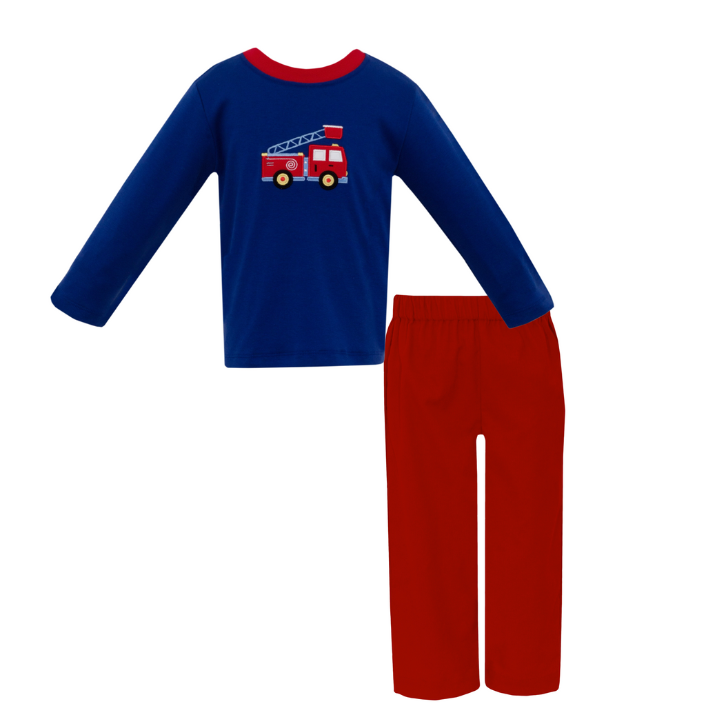 Firetruck Red Cord Pant Set