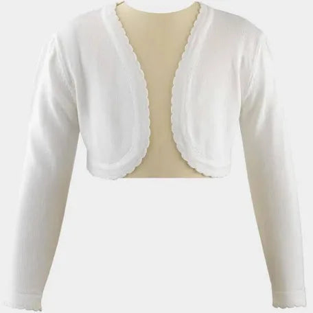 Scallop Edge Bolero, Pink or Ivory