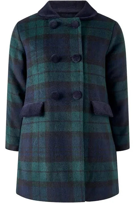 Black Watch Coat w/ Velvet Collar