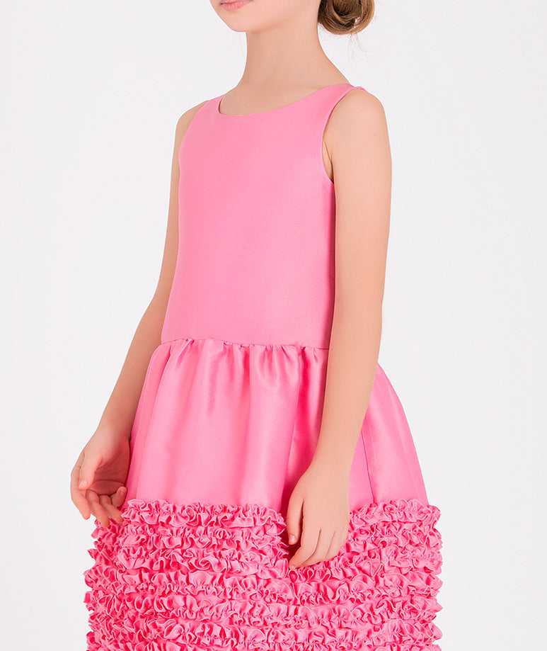 Bright Pink Ruffles Party Dress