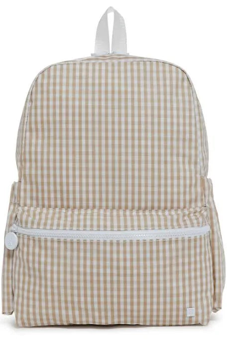 TRVL Laminated Backpack, various prints available (price includes name or initial monogram)