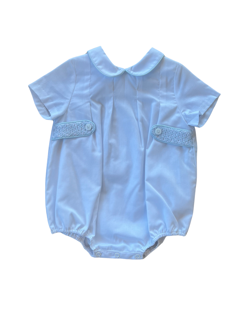 Smocked Tab Bubble (blue or white)