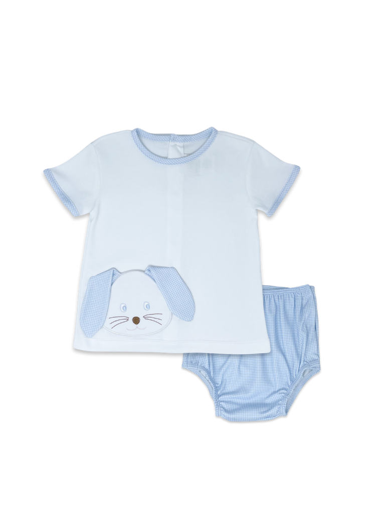 Blue Bunny Ears Bloomer Set