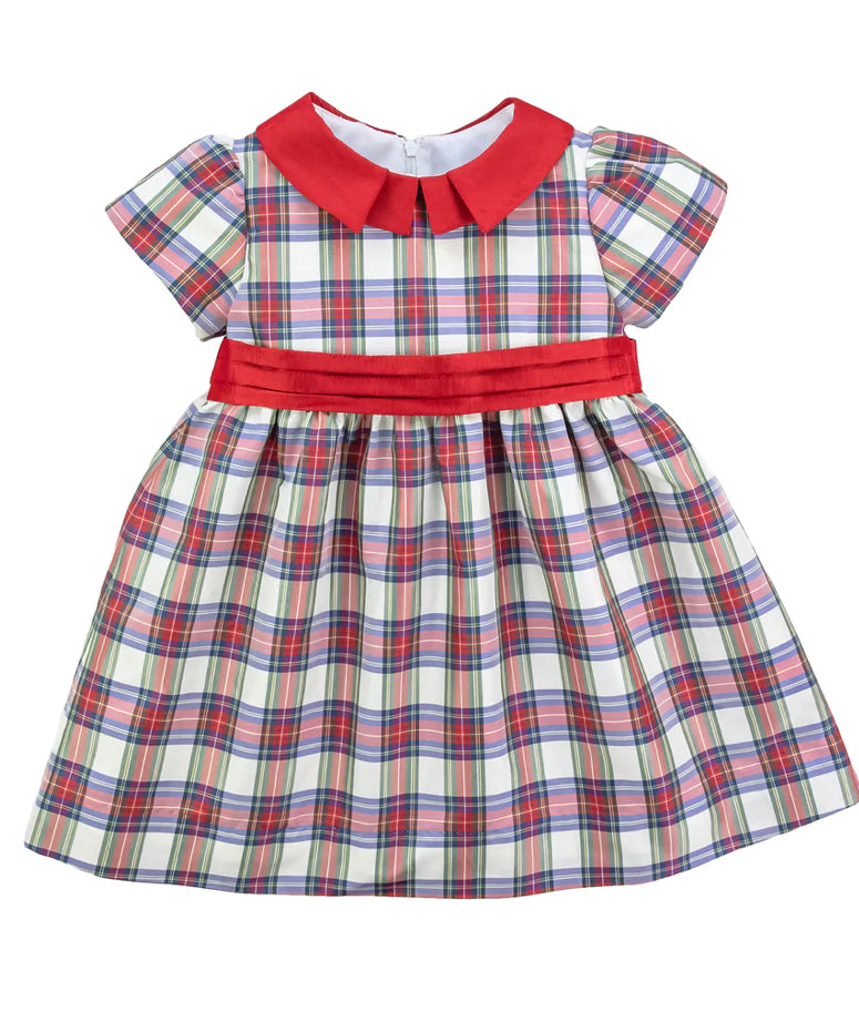 Taffeta Trimmings Dress With Pleated Satin Sash 4T Taffeta Trimmings Dress With Pleated Satin Sash 4T