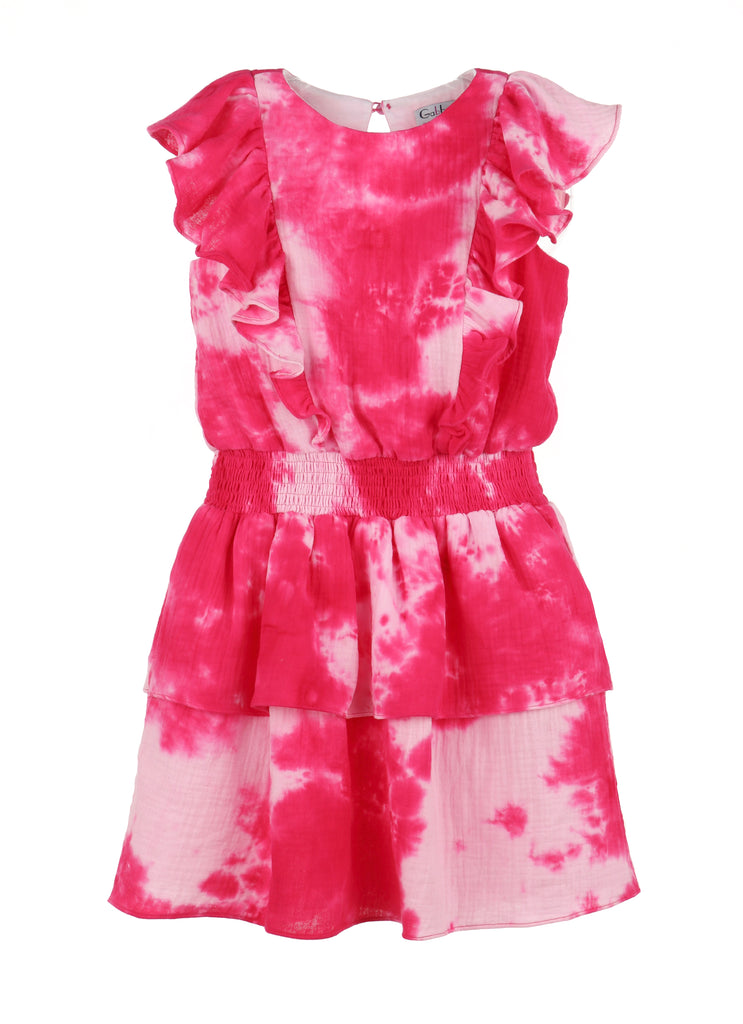 Fuschia Tie-Dye Dress