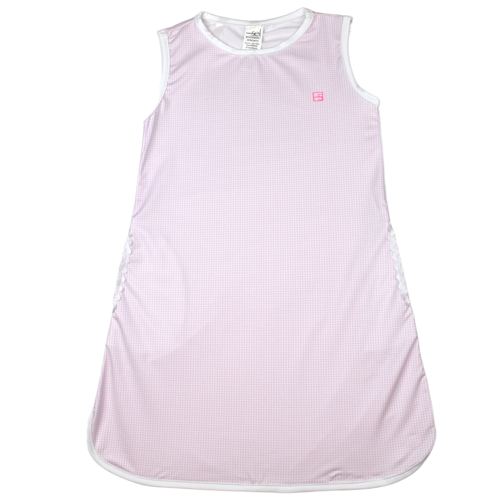 Light Pink Gingham Tinsley Tennis Dress