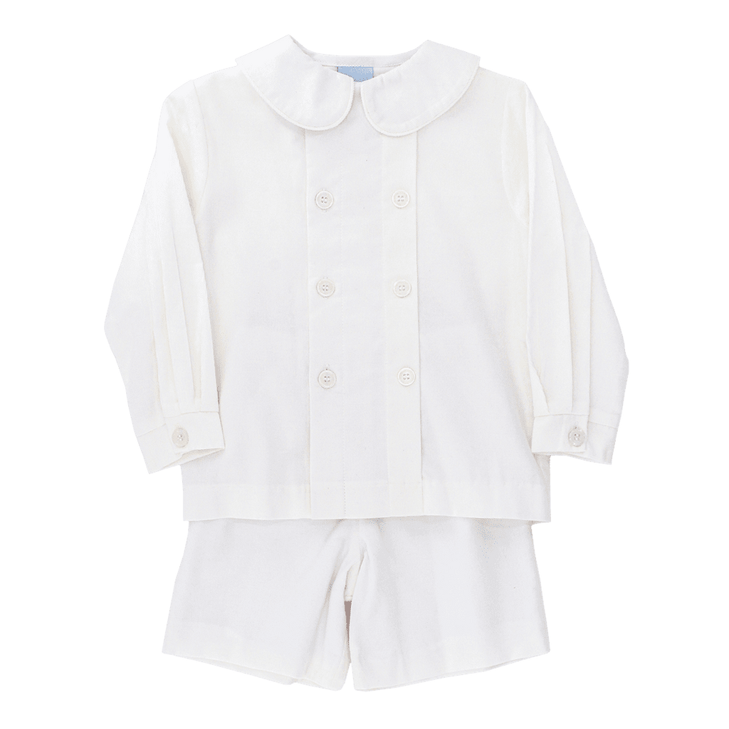 White Cord Dressy Short Set