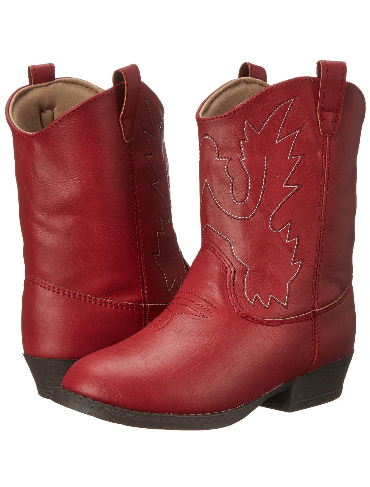 Red Color Boots For Riding Boys Cowboy Boots Red