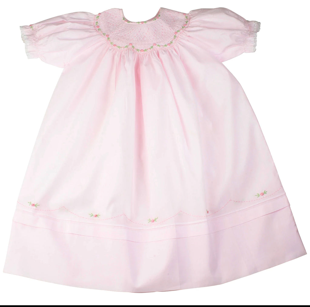 Pink Rosette Bishop Dress