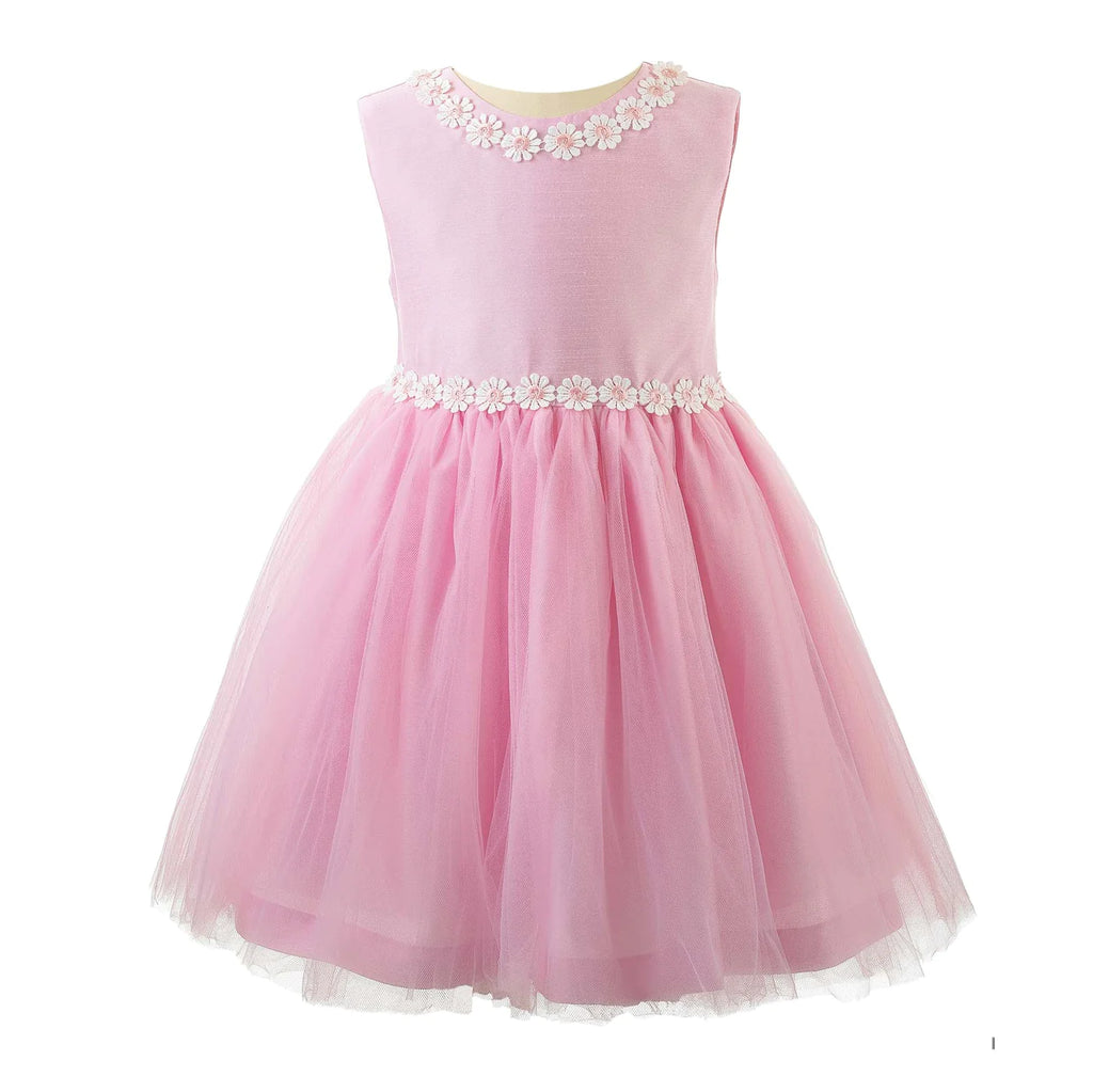 Pink Tulle Daisy Party Dress